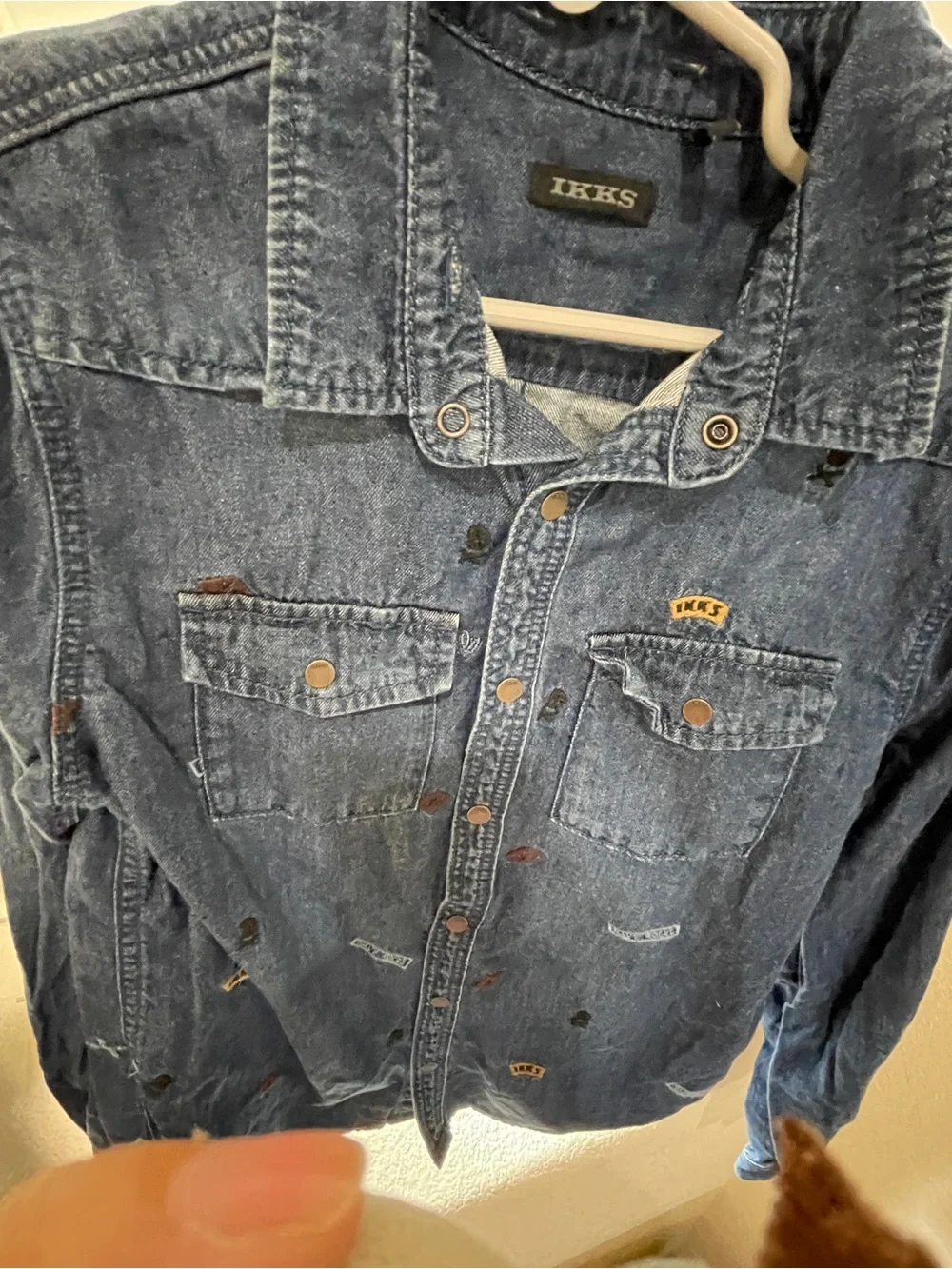 IKKS new Wrangler Blue Denim Button-Up 10years